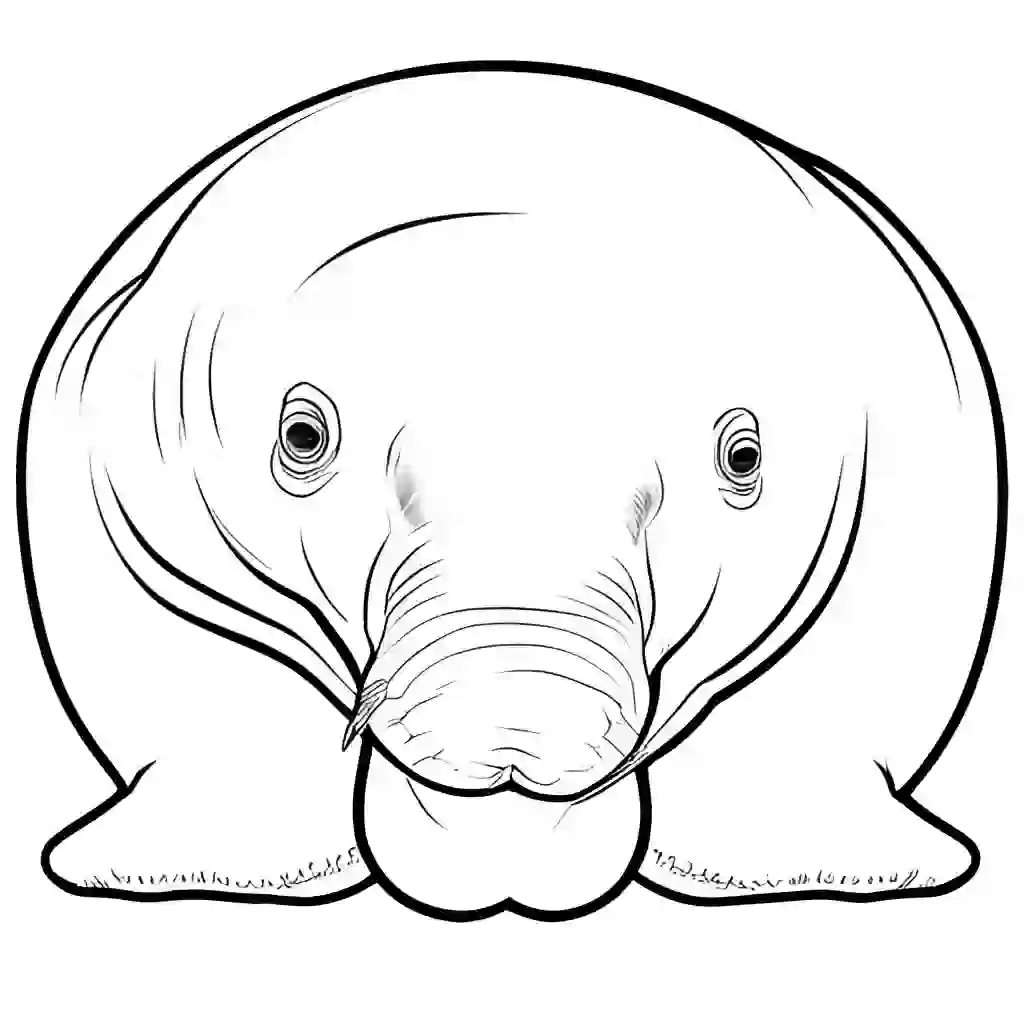Manatees coloring pages